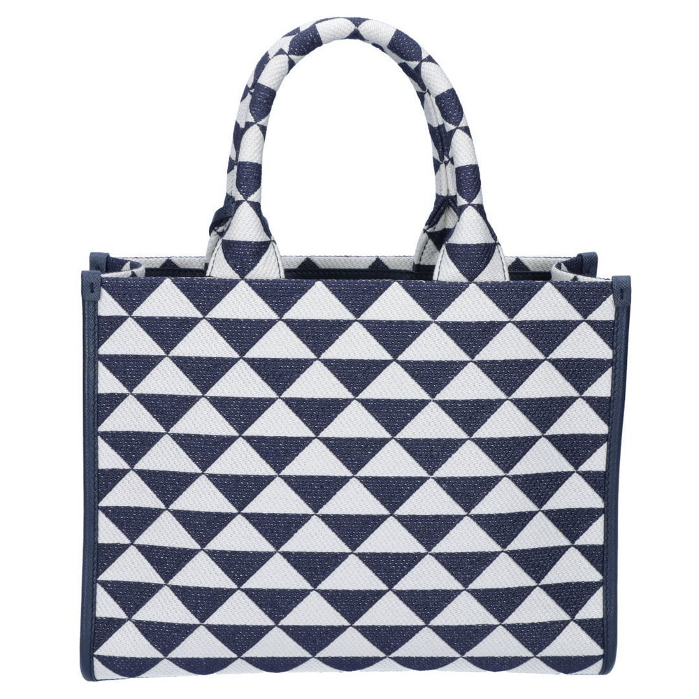 Prada Bag Small 2WAY Symbol Embroidery Blue TRIANGOLO